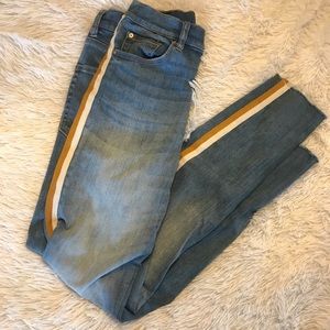 Garage Jeans w/ Yellow Racing Stripe